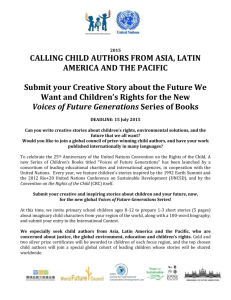 CALLING CHILD AUTHORS FROM ASIA, LATIN AMERICA