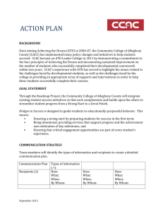 CCAC`s Action Plan from the 2013 Institute on High