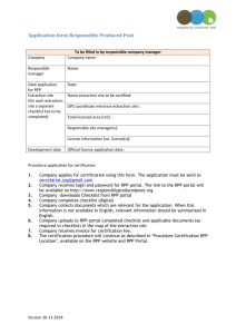 Application form - Foundation Responsibly Produced Peat