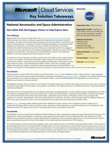 Key Solution Takeaways National Aeronautics and