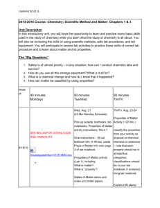 Updated 9/16/13 2013-2014 Course: Chemistry: Scientific Method