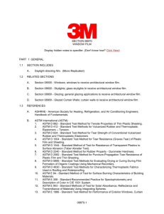 SECTION 08870 WINDOW FILM Display hidden notes to specifier