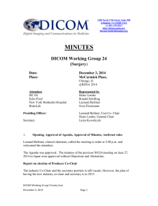 The next meeting of DICOM WG 22 will be during RSNA in