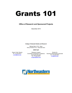 Grants 101 training documentation and resources