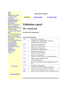 Validation report File: wfsmib.mib Severity level