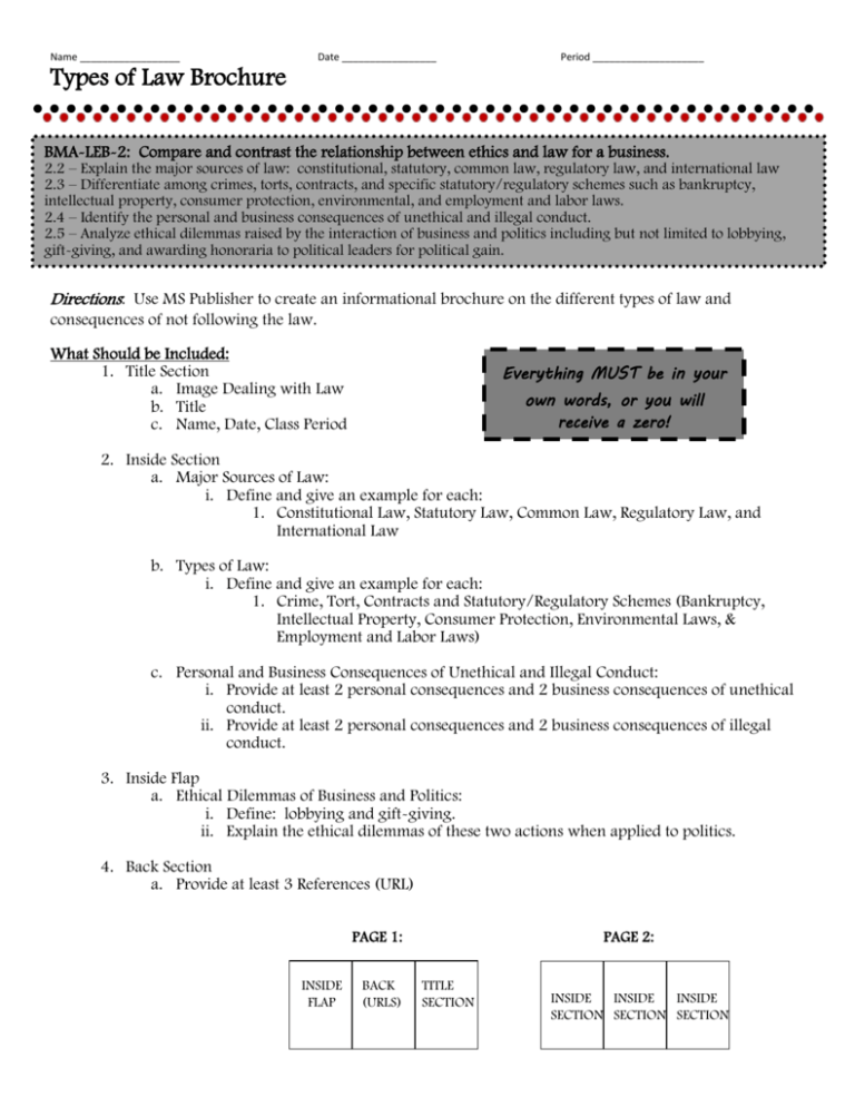 Types Of Law Brochure