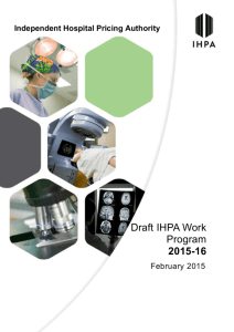 2. IHPA Work Program 2015-16