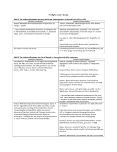 Unit Eight…Modern Georgia SS8H10 The student will evaluate key