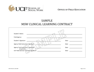 Clinical Learning Contract Sample