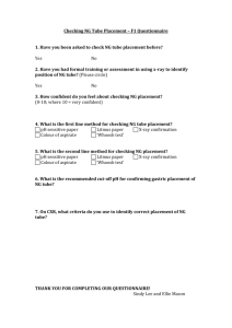 FY1 Questionnaire for checking NG placement