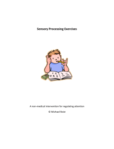 Sensory Processing Exercises for Regulation of