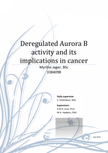 3 Implications of Aurora B in tumor formation