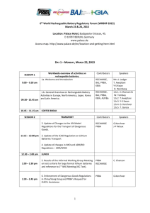 6th World Rechargeable Battery Regulatory Forum (WRBRF