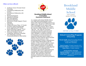 Brookland Middle Counseling Brochure 2014-2015