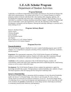 LEAD Scholar Program Packet