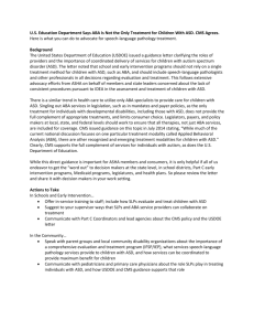DOE/CMS Guidance Cover Letter - Oregon Speech and Hearing
