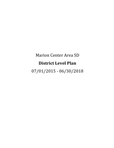 Comprehensive Plan 2015 - Marion Center Area School District