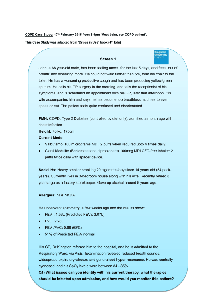 copd clinical case study