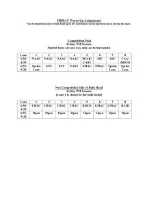 Warm Up Lane Assignments