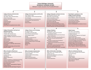 Academic Affairs Organizational Chart