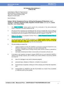 Returnable Bid Schedules