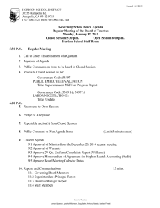 06) Board Agenda 1-12-15 - Horicon Elementary School District