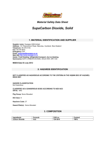 Material Safety Data Sheet Carbon Dioxide Solid (53KB