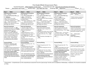 Lesson Plan Week 5