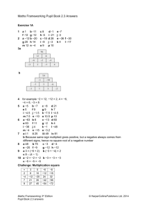 Maths Frameworking Pupil Book 2.3 Answers Exercise 1A 1 a 1 b