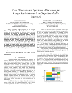 Keywords: Cognitive Radio Network, social welfare, spectrum