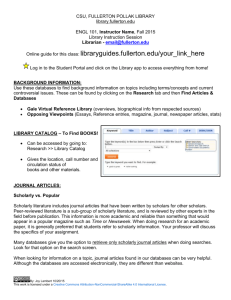 background information - Pollak Library eLearning