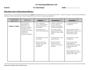 Co-Teaching Models Reflection Tool (2)