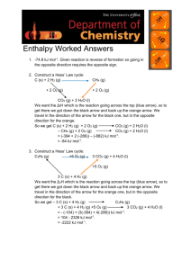 Enthalpy worked answers (MS Word , 215kb)