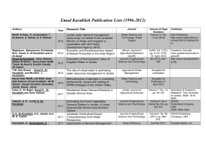 Emad Karablieh Publication Lists 1995-2012