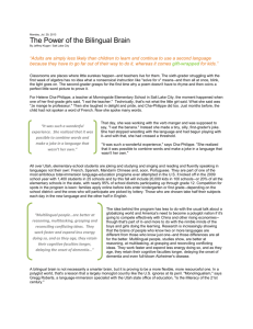 The Power of the Bilingual Brain
