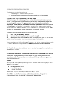 C1 Communications plan form