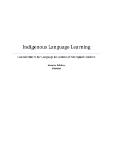 Indigenous Language Learning - Meaghan Salisbury