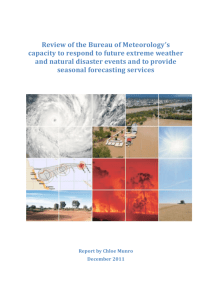 Review of the Bureau of Meteorology`s capacity to respond