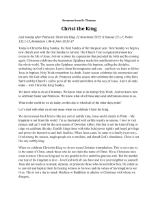 November 22, 2015 – Christ the King