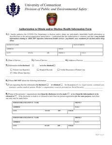 Authorization to obtain/disclose health information