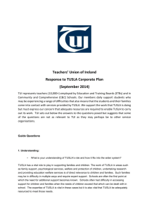 Response to Proposed TUSLA Corporate Plan - September 2014
