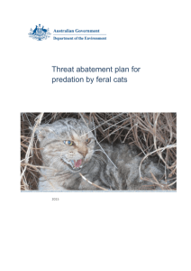 Threat Abatement Plan for Predation by Feral Cats