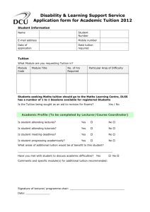 Tuition Application Form (Word)