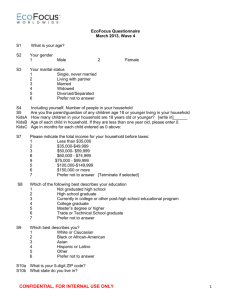 EcoFocus Questionnaire March 2013, Wave 4 S1 What is your age