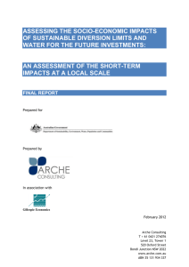 Assessing the local economic impacts of the draft basin plan