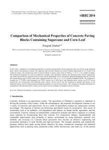 Comparison of Mechanical Properties of Concrete - I