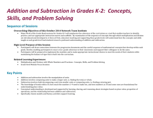 Facilitator Guide: Addition and Subtraction in Grades K-2