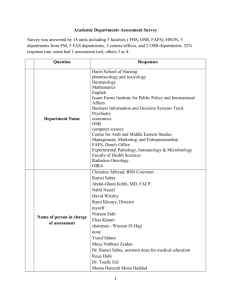 Academic Assessment Survey Report