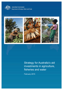 Strategy for Australia`s aid investments in agriculture, fisheries and