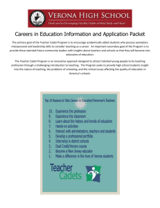 Teacher Cadet Application Packet